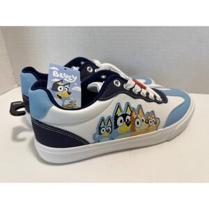 Bluey Ground Up Womens Sneakers Blue White Heeler Family Lace Up Shoes Size 8